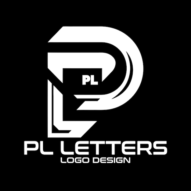 Vector pl letters vector logo design