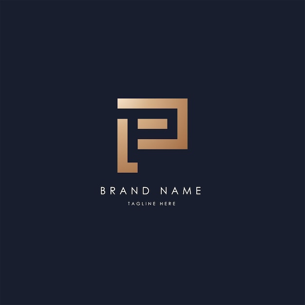 Vector pl vector logo ontwerp vector afbeelding alfabetische luxe gouden stijl