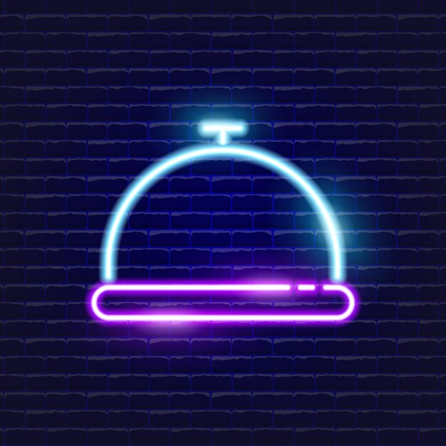 Plaat met deksel neon icoon Glowing Vector illustratie icoon