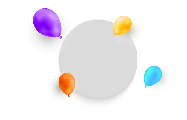 Place for the text of congratulations and invitations with balloons Vector