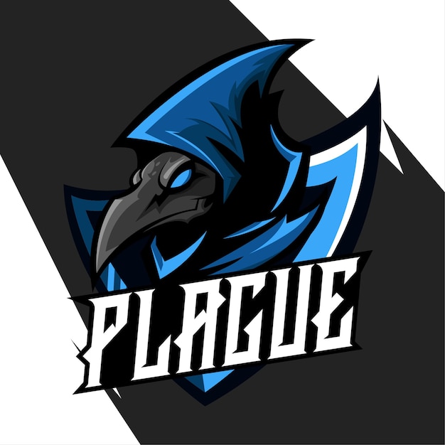 Plague doctor esport mascot logo vector