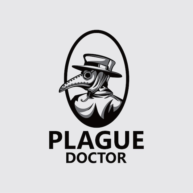 Plague doctor logo template