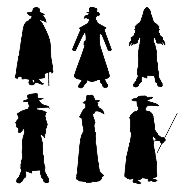 Plague Doctor Silhouette Pack