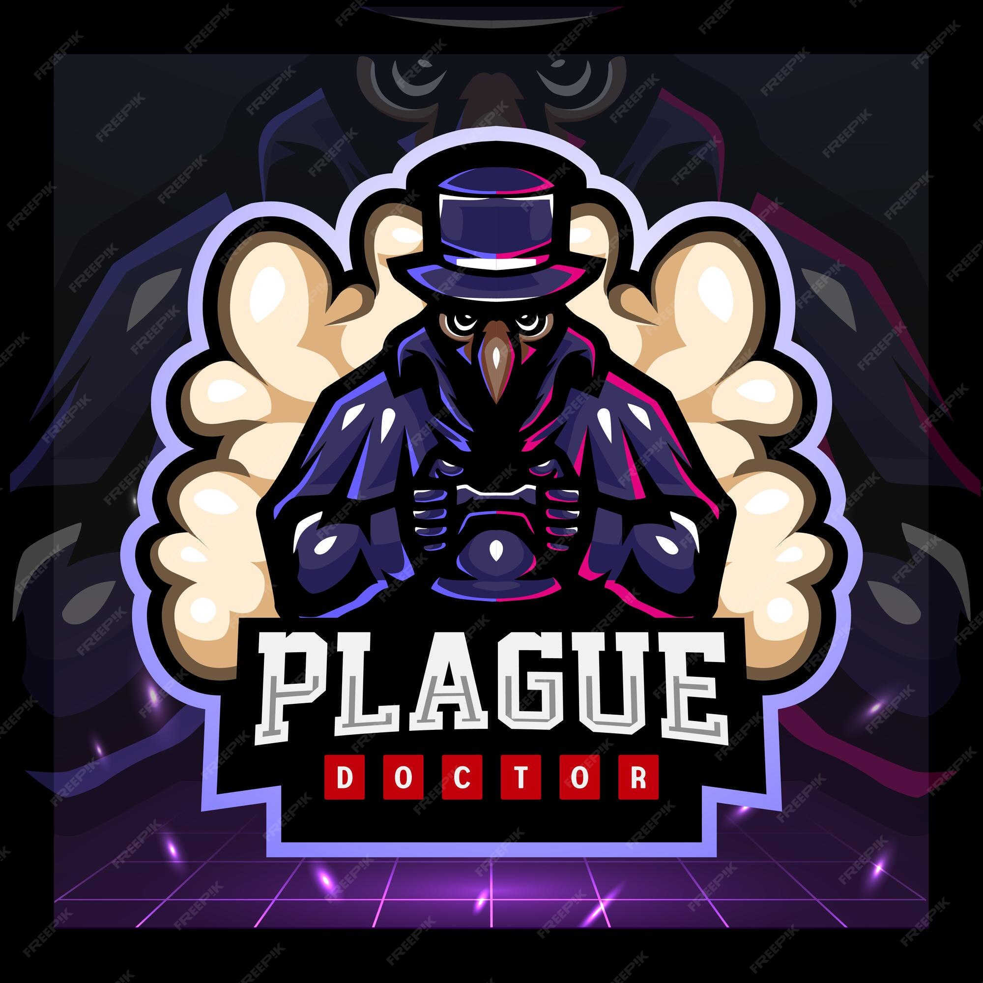 Plague esport logo mascot design Royalty Free Vector Image