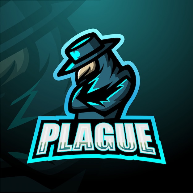 Plague mascot esport illustration