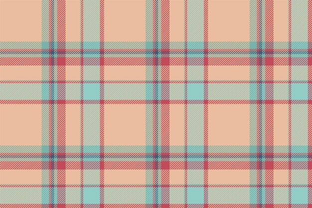 Plaid background check seamless pattern in beige Vector fabric texture for textile print wrapping paper gift card or wallpaper