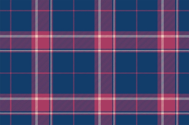 plaid background check seamless pattern in blue vector fabric texture for textile print wrapping paper gift card wallpaper flat design