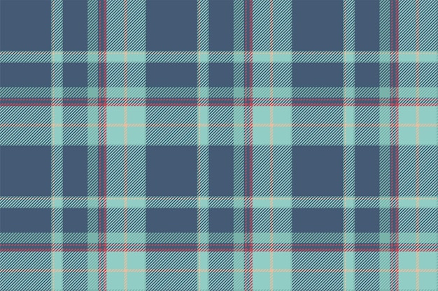 Plaid background check seamless pattern in blue Vector fabric texture for textile print wrapping paper gift card or wallpaper