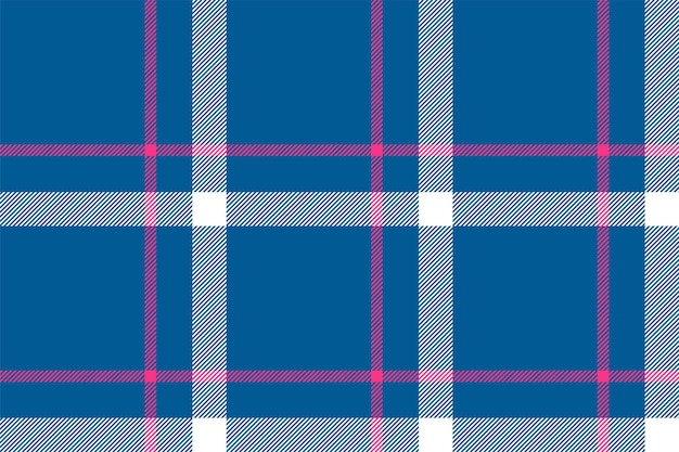 Plaid background check seamless pattern in blue Vector fabric texture for textile print wrapping paper gift card or wallpaper