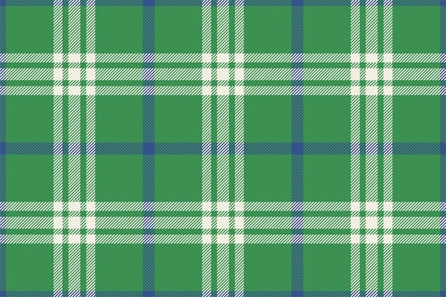 Plaid background check seamless pattern in green vector fabric texture for textile print wrapping paper gift card or wallpaper
