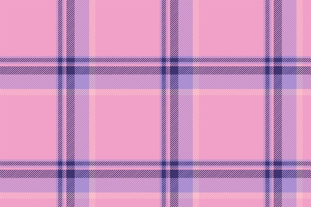 Plaid background check seamless pattern in pink Vector fabric texture for textile print wrapping paper gift card wallpaper flat design