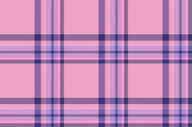 Plaid background check seamless pattern in pink vector fabric texture for textile print wrapping paper gift card wallpaper flat design