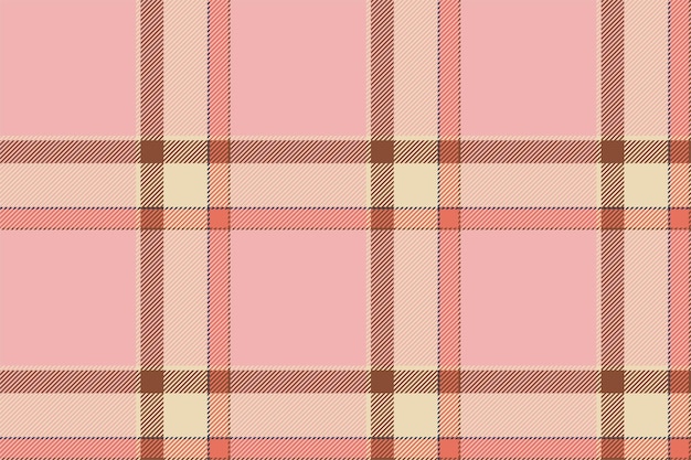 Plaid background check seamless pattern in pink vector fabric texture for textile print wrapping paper gift card or wallpaper