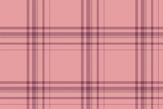 Plaid background check seamless pattern in pink vector fabric texture for textile print wrapping paper gift card or wallpaper