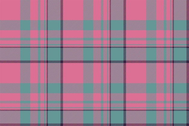 Plaid background check seamless pattern in pink vector fabric texture for textile print wrapping paper gift card or wallpaper