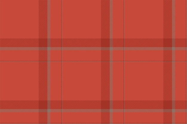 Plaid background, check seamless pattern in red. Vector fabric texture for textile print, wrapping paper, gift card, wallpaper flat design.