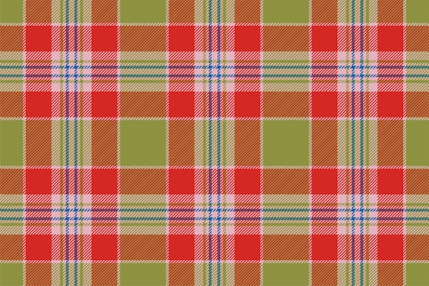 Plaid background check seamless pattern in red vector fabric texture for textile print wrapping paper gift card or wallpaper