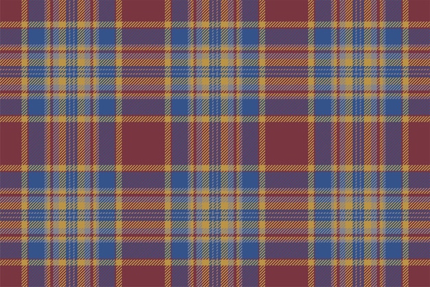 Plaid background check seamless pattern in red Vector fabric texture for textile print wrapping paper gift card or wallpaper