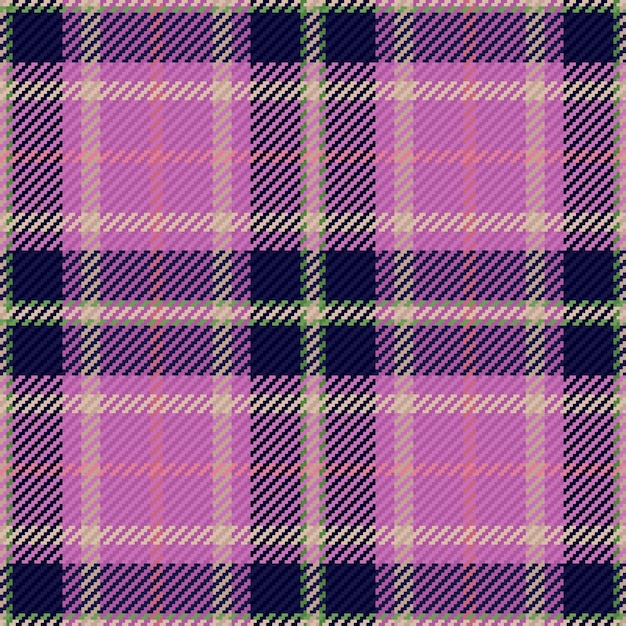 Plaid check background Seamless vector fabric Texture textile tartan pattern
