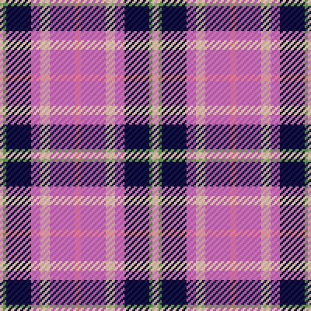 Vettore sfondo di controllo plaid tessuto vettoriale senza soluzione di continuità trama motivo tartan tessile