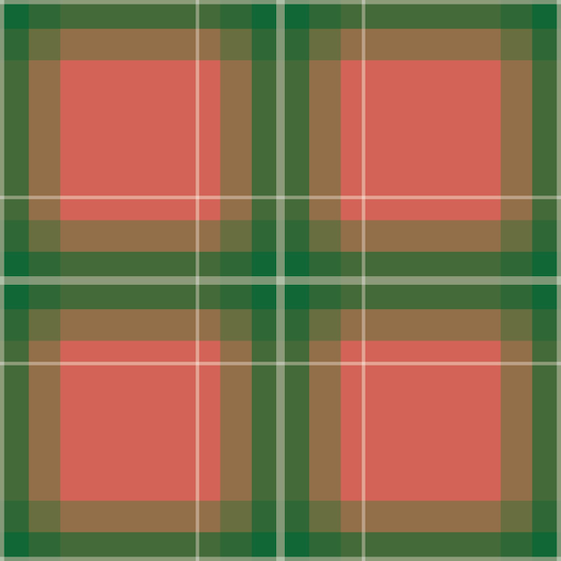 Plaid check patten in groen rood en wit Naadloze stof textuur print