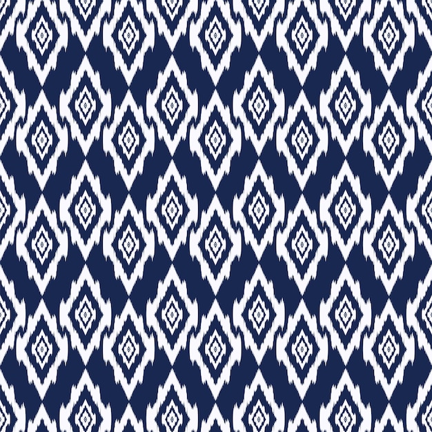 Plaid check pattern in dark navy and blue and white and Seamless fabric texture print