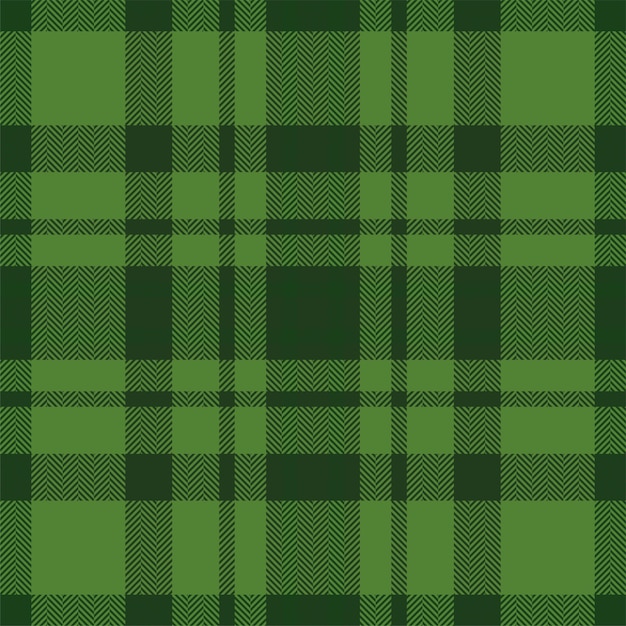 Vector plaid check pattern in green color seamless fabric texture tartan textile print