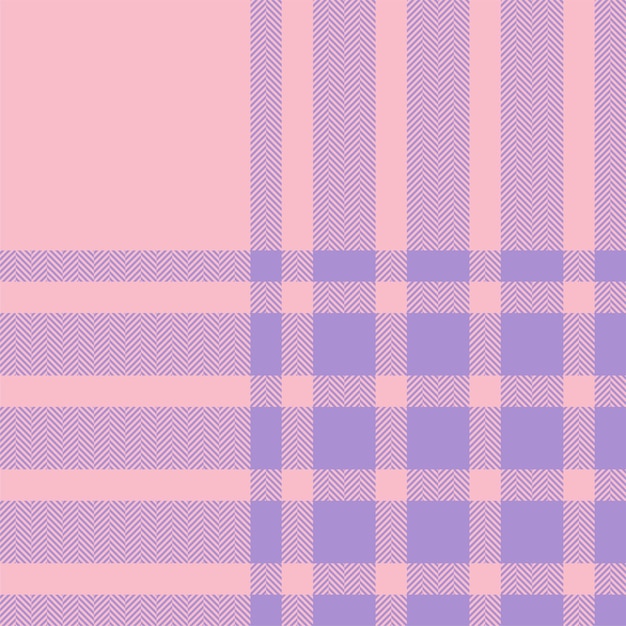 Plaid check pattern in pink Seamless fabric texture Tartan textile print