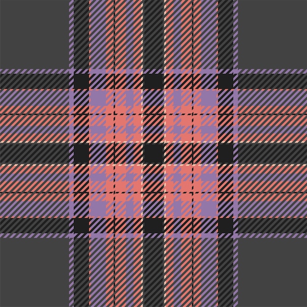 Plaid check pattern Seamless fabric texture Tartan textile print design