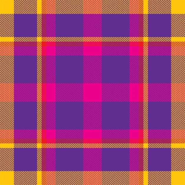 Plaid check pattern Seamless fabric texture Tartan textile print