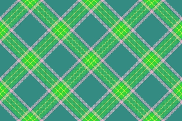 Plaid check tartan Textile texture pattern Vector background fabric seamless