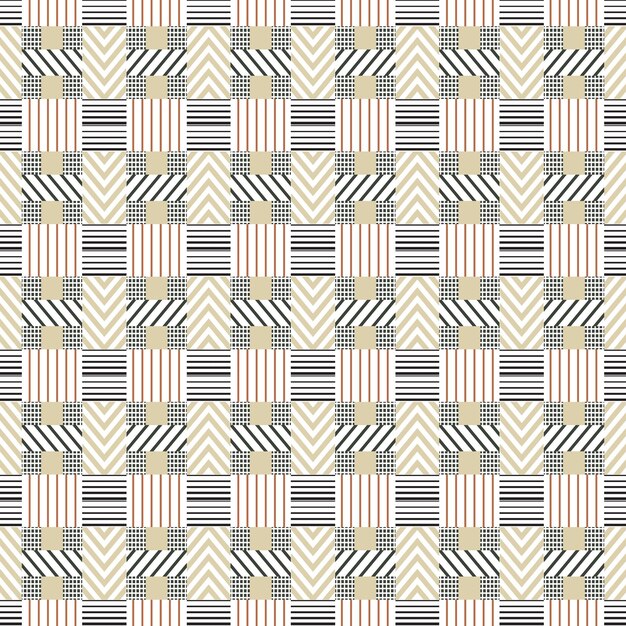 Plaid Checkered Fabric Patroon voor flanel tartan verpakking jurk rok deken sjaal vintage stijl vector design behang