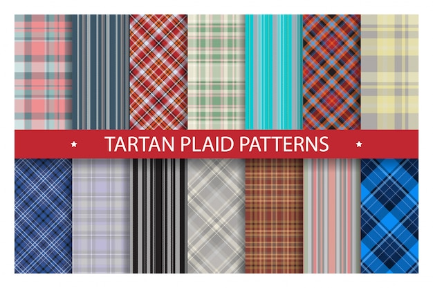 Plaid pattern seamless ornate