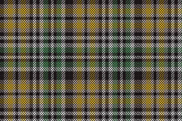 Plaid pattern seamless vector Dark textured tartan check background