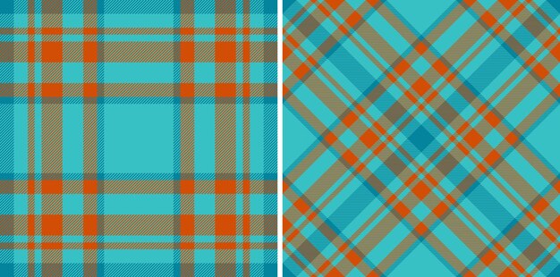 Plaid pattern textile Check background texture Tartan seamless vector fabric