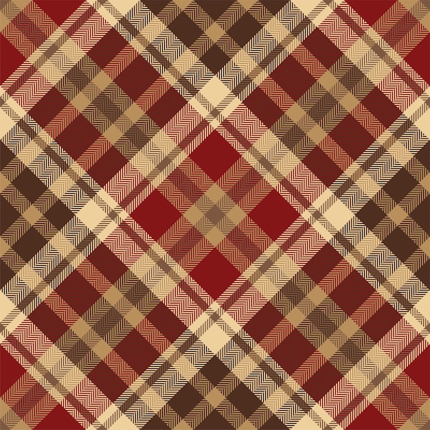 Plaid pattern vector Check fabric texture Seamless textile design for clothes paper print