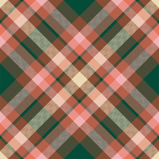 Plaid pattern vector Check fabric texture Seamless textile design for clothes paper print