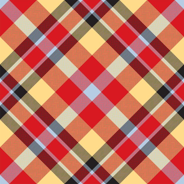 Plaid pattern vector Check fabric texture Seamless textile design for clothes paper print