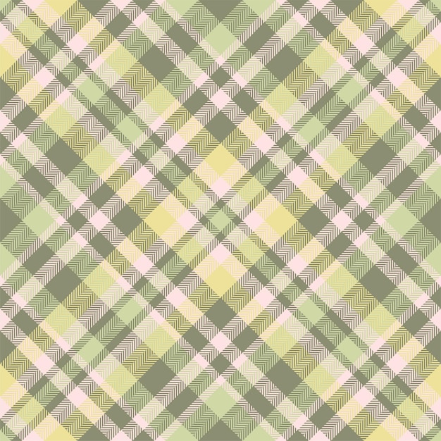 Plaid pattern vector Check fabric texture Seamless textile design for clothes paper print