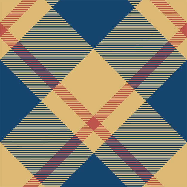 Plaid pattern vector Check fabric texture Seamless textile design for clothes paper print