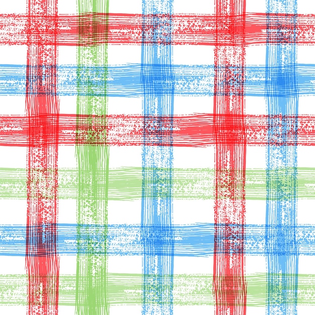 Plaid Seamless Background with Stripes