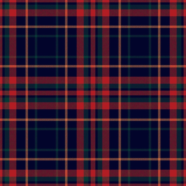 Vector plaid seamless pattern in blue check fabric texture vector textile print design