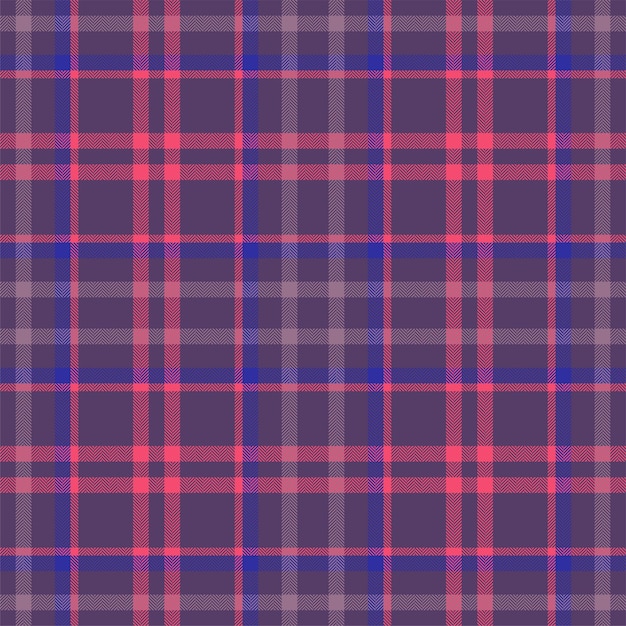 Plaid seamless pattern Check fabric texture Vector textile print design