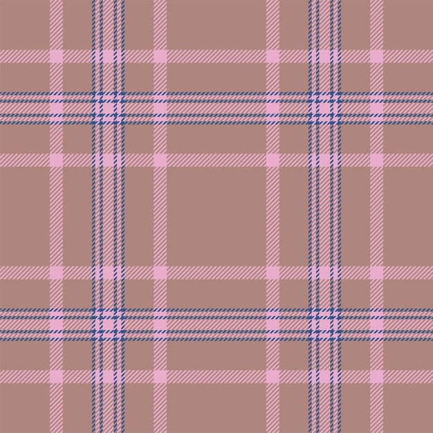 Plaid seamless pattern Check fabric texture Vector textile print