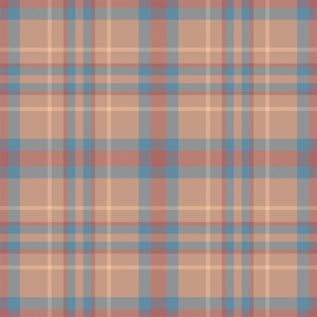 Plaid seamless pattern Check fabric texture Vector textile print