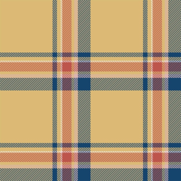 Plaid seamless pattern Check fabric texture Vector textile print