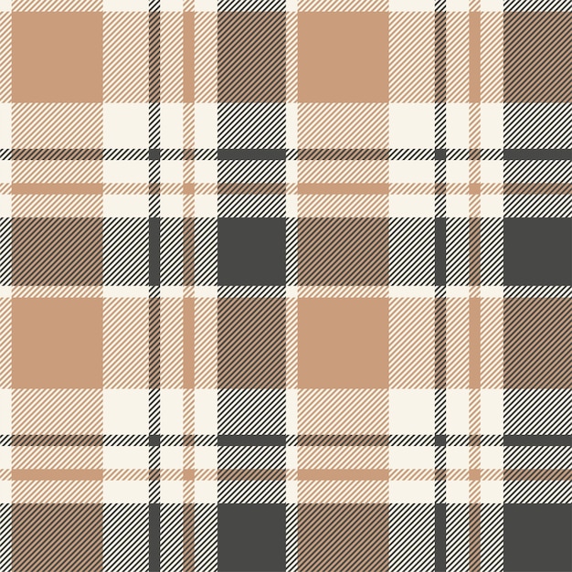 Plaid seamless pattern Check fabric texture Vector textile print