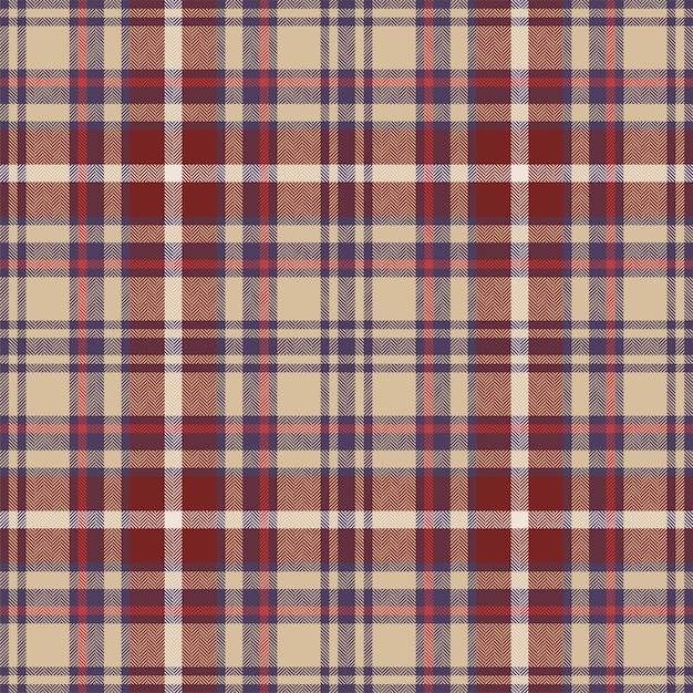 Plaid seamless pattern Check fabric texture Vector textile print