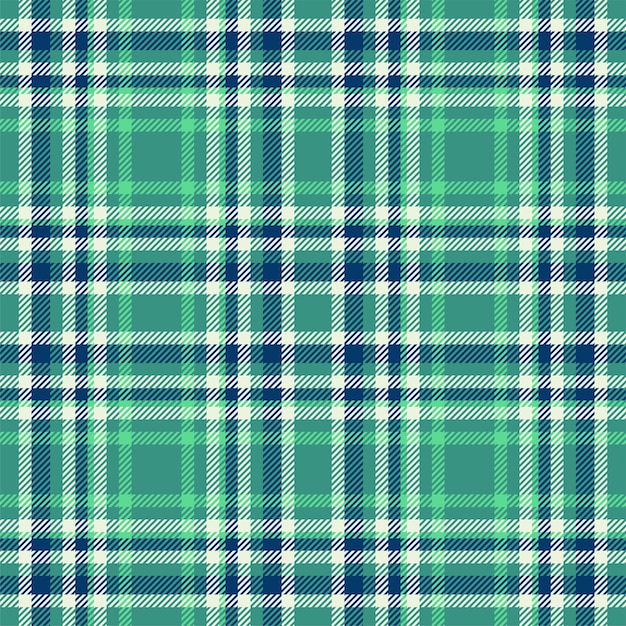 Plaid seamless pattern in green Check fabric texture Vector textile print design