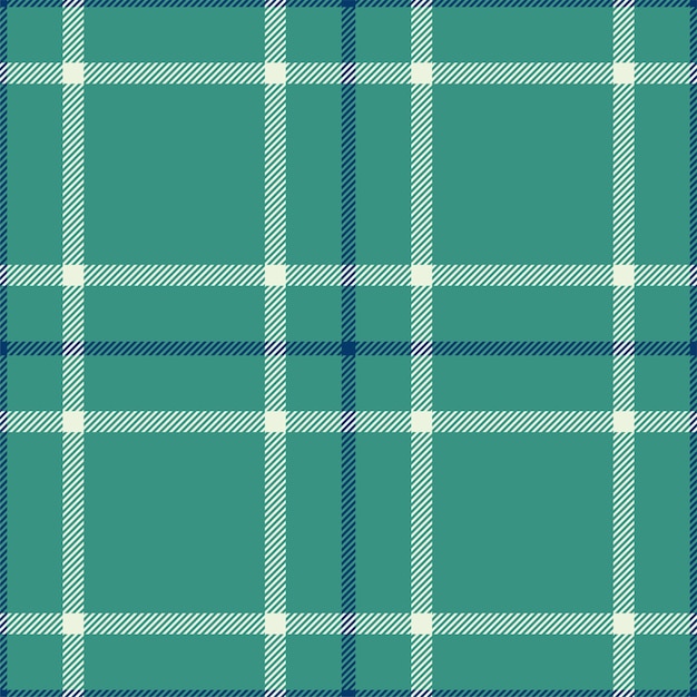 Plaid seamless pattern in green Check fabric texture Vector textile print